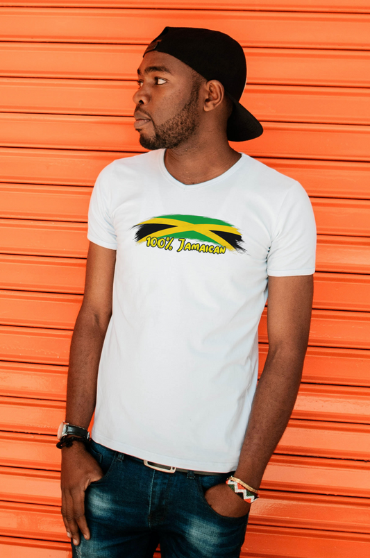 100% Jamaican V-Neck T-Shirt