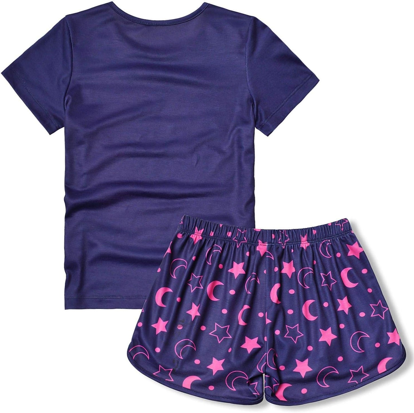 Girls Short-Sleeved Two-Piece Pajamas Set