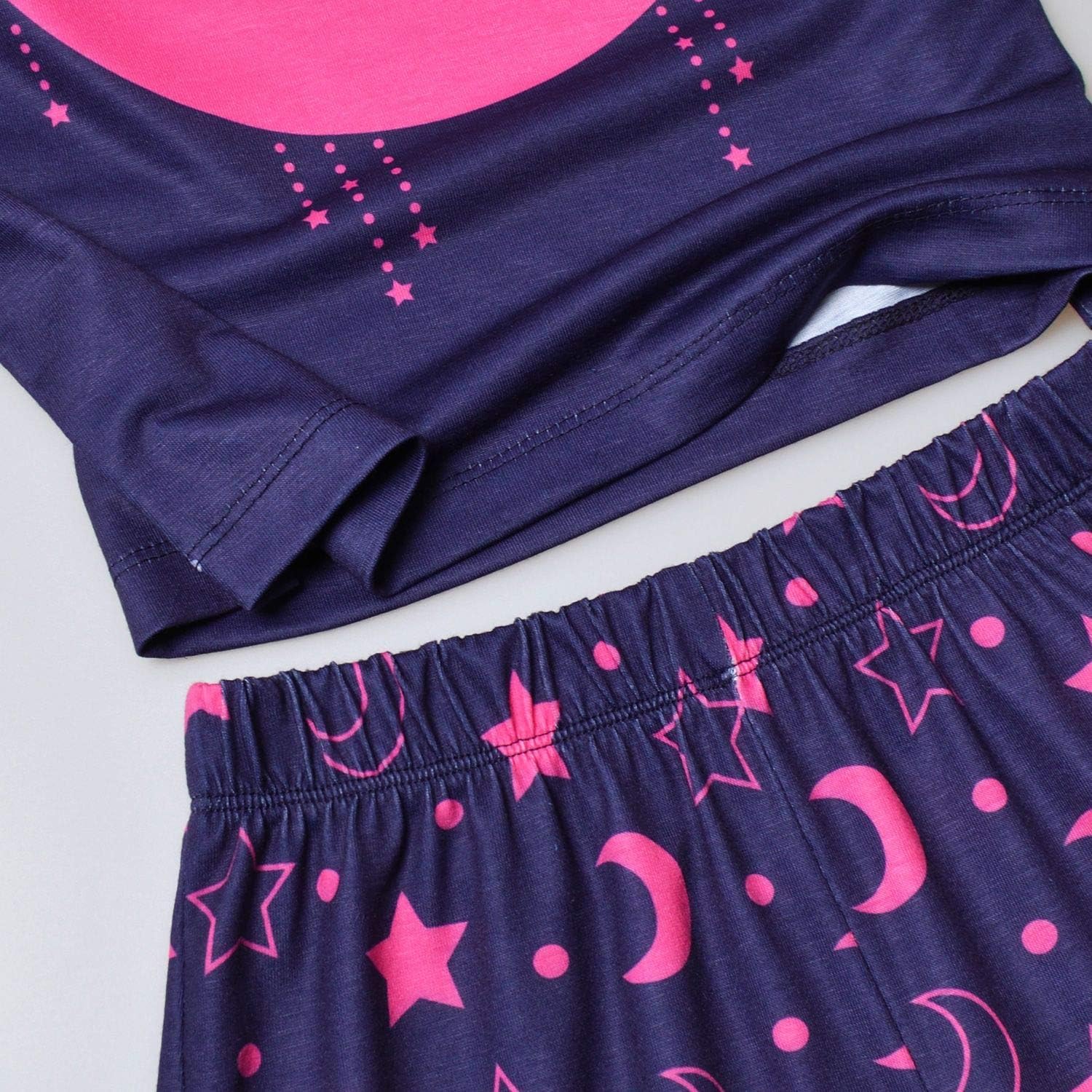 Girls Short-Sleeved Two-Piece Pajamas Set