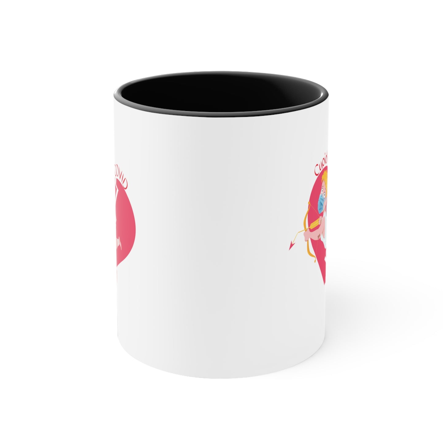 Cupid has COVID Accent Coffee Mug (11oz)