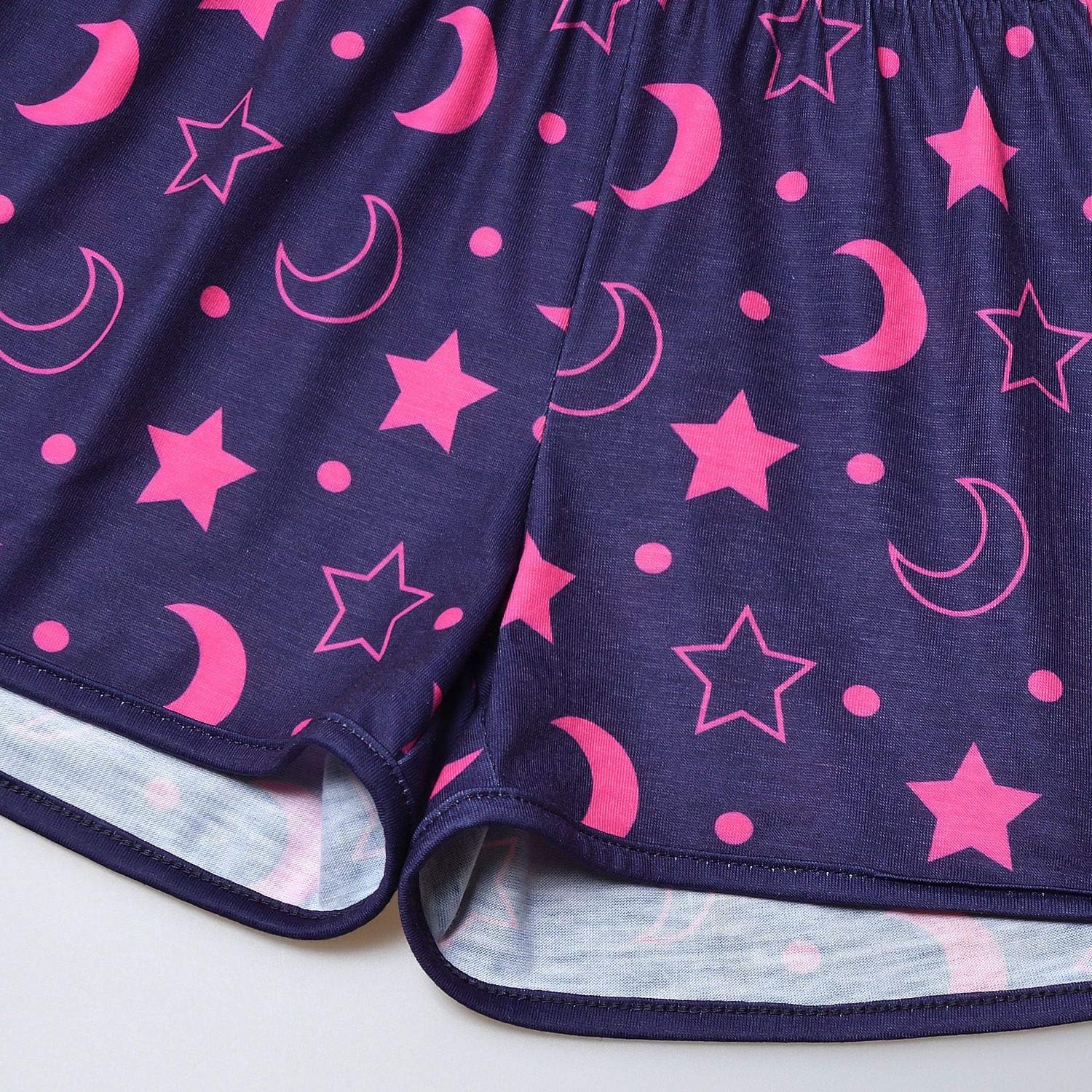 Girls Short-Sleeved Two-Piece Pajamas Set