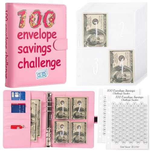 100 Envelopes Money Challenge Binder ($5,050 in Savings)