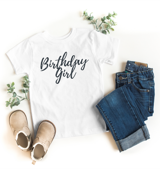 Birthday Girl (Black Print) 3321 Toddler Jersey T-Shirt