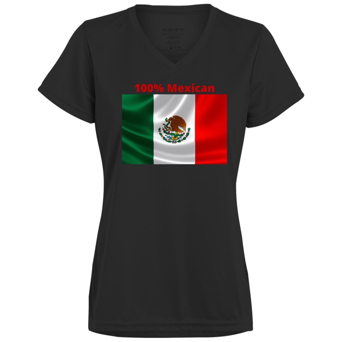 100% Mexican Ladies’ Moisture-Wicking V-Neck Tee